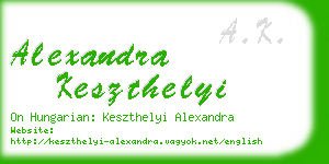 alexandra keszthelyi business card
